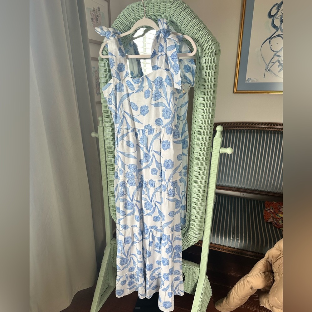 Emily McCarthy long shoulder tie dress